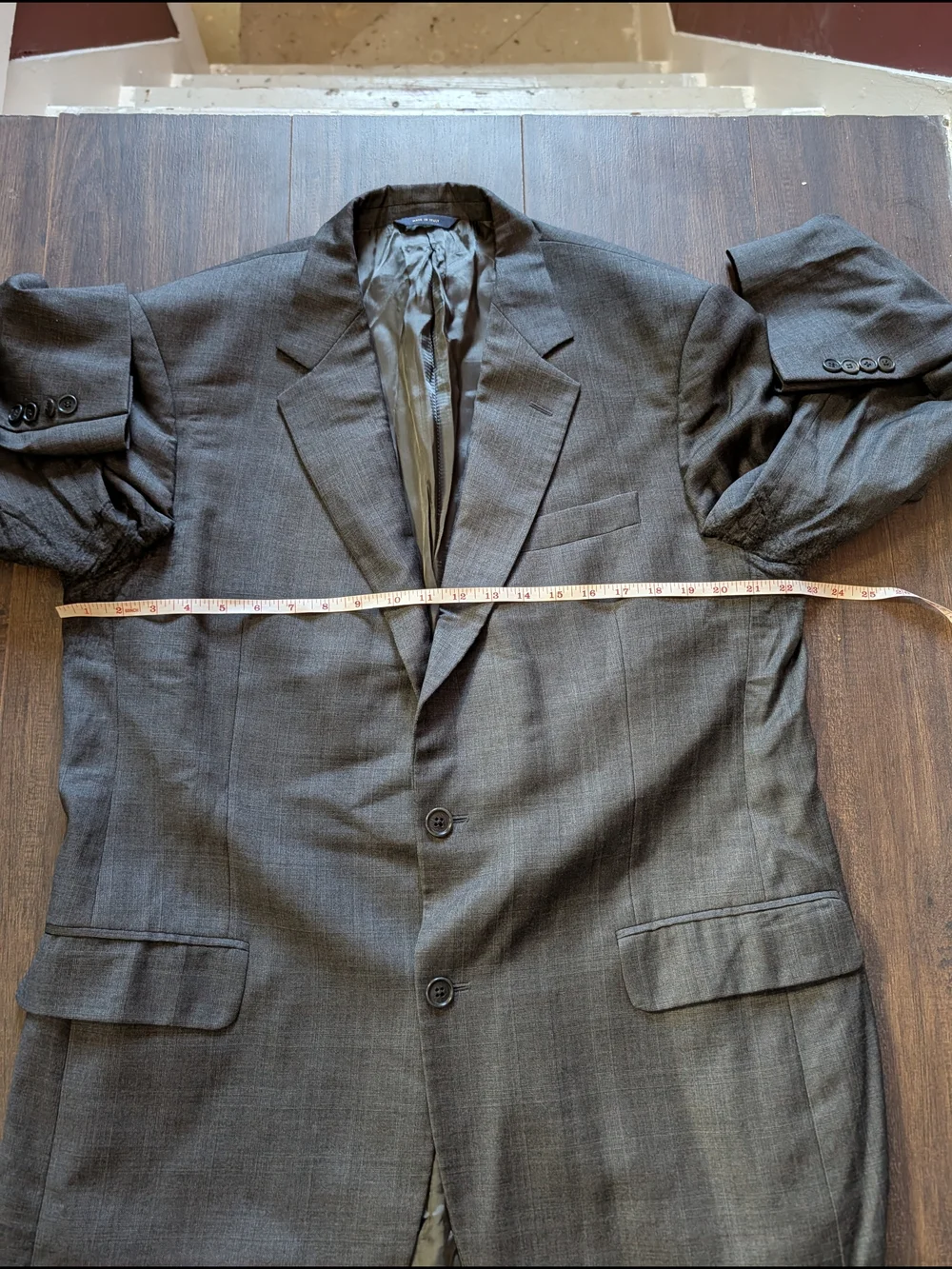 LORO PIANA x Brooks Brothers Gray Plaid Wool Two-Button Sport Coat Made In Italy